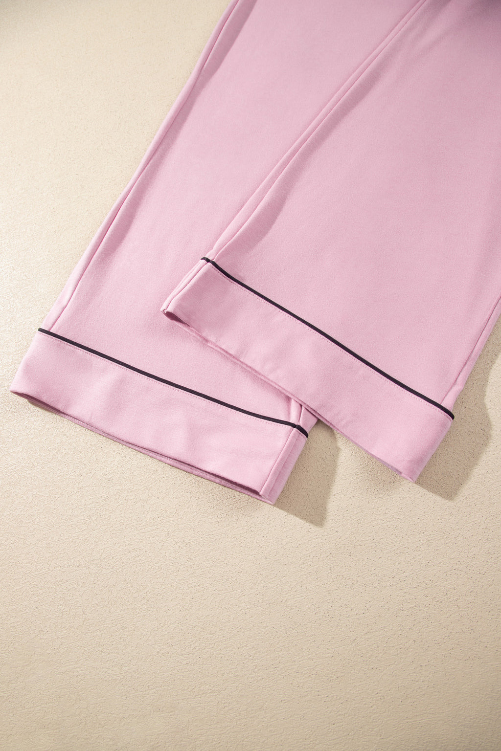 Delicacy Long Sleeve Colorblock Patchwork Two Piece Home Wear Lounge Set